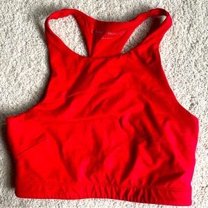 Outdoor Voices TechSweat Red Sports Bra Crop Size XS